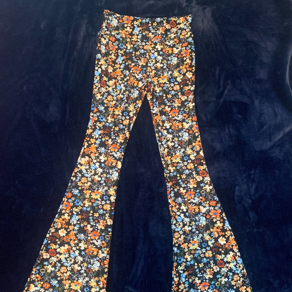 Flare floral pants